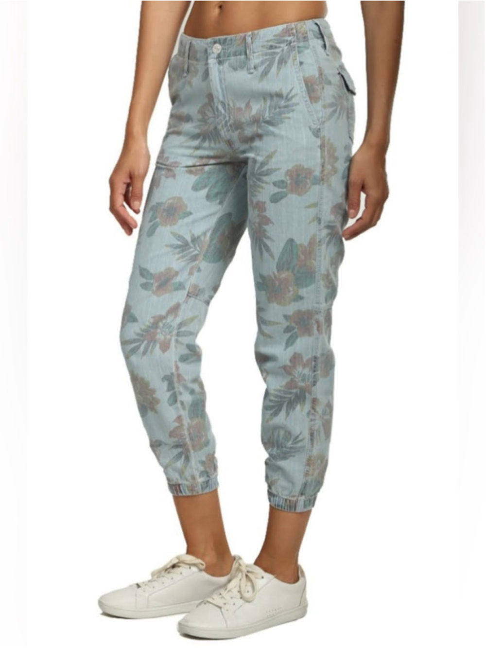 MOTHER The No Zip Misfit Pants Sz 26 (15”W) Fresh Cut Floral EUC